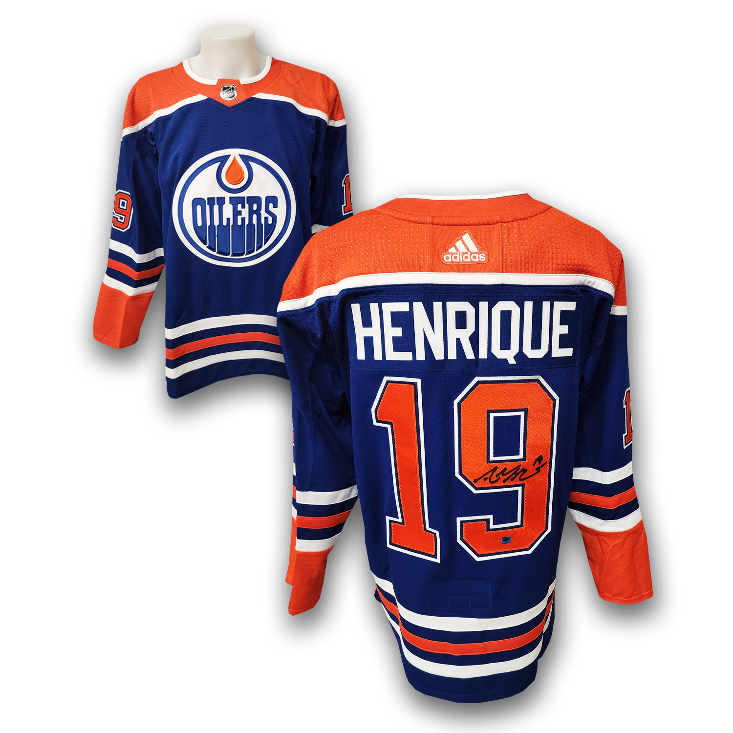 Adam Henrique Autographed Edmonton Oilers Home Adidas Jersey