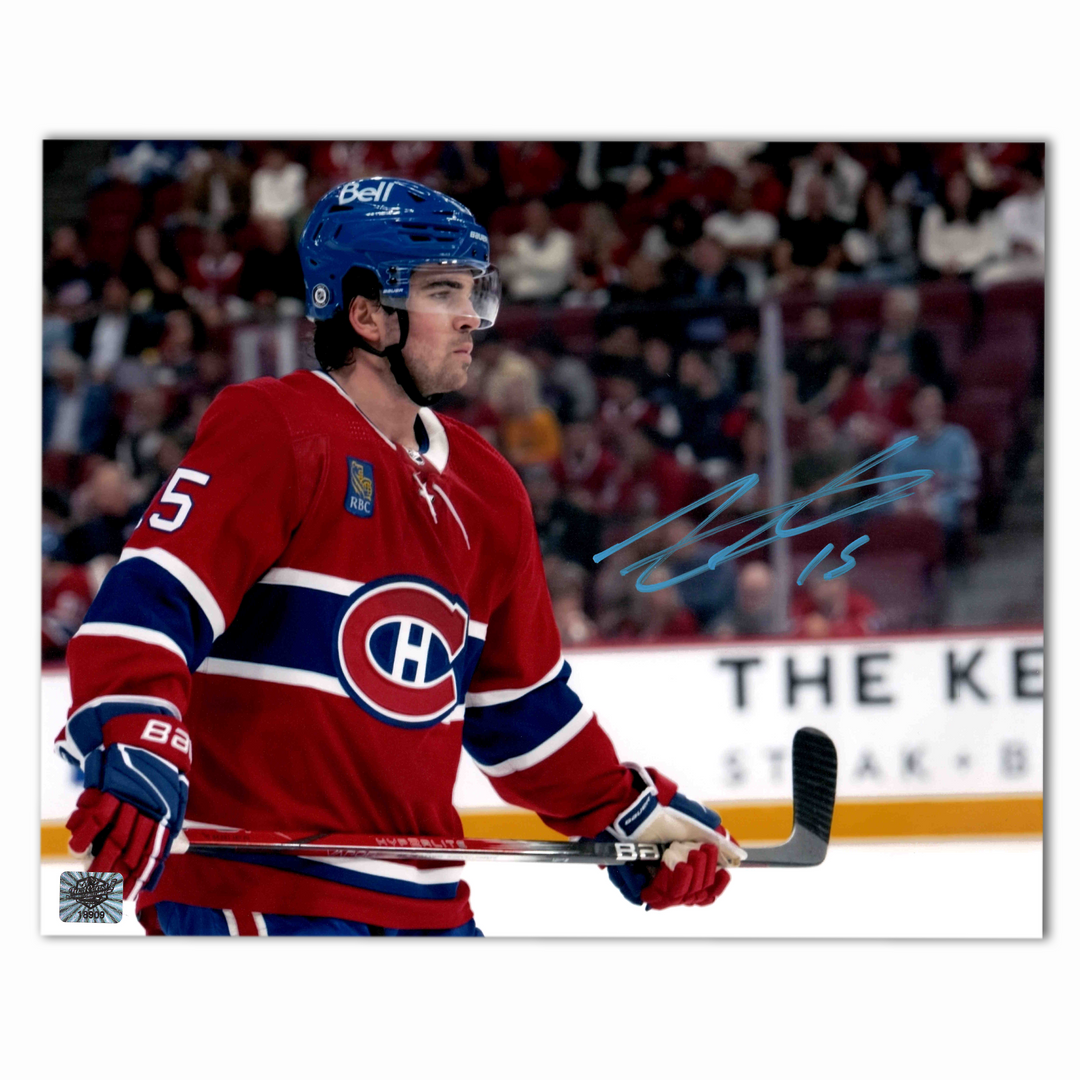 Alex Newhook Autographed Montreal Canadiens Home 8x10 Photo