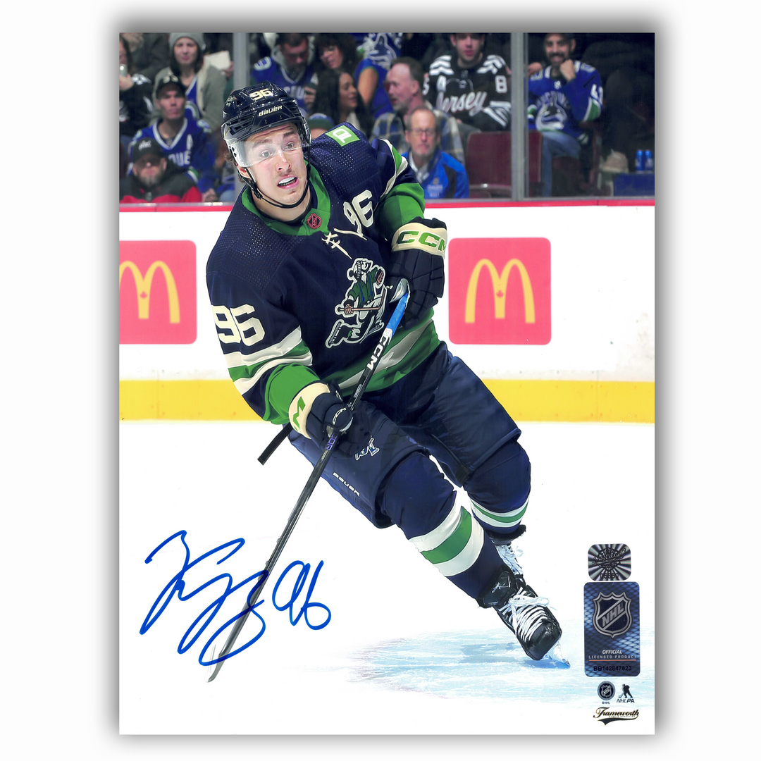 Andrei Kuzmenko Vancouver Canucks Autographed Reverse Retro 8x10 Photo