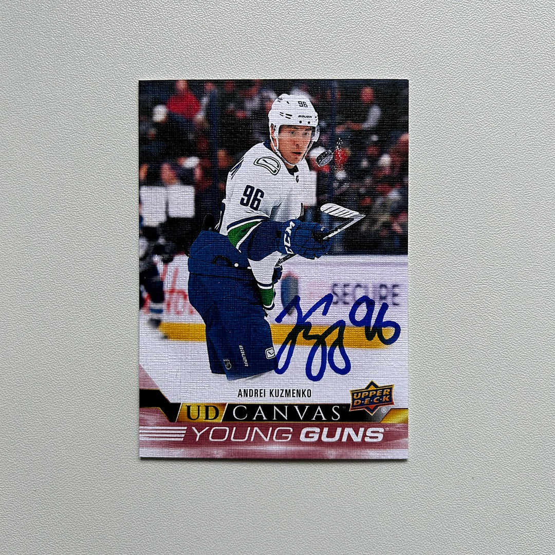 2022-23 UD Young Guns Canvas C222 ANDREI KUZMENKO Autographed Rookie Card