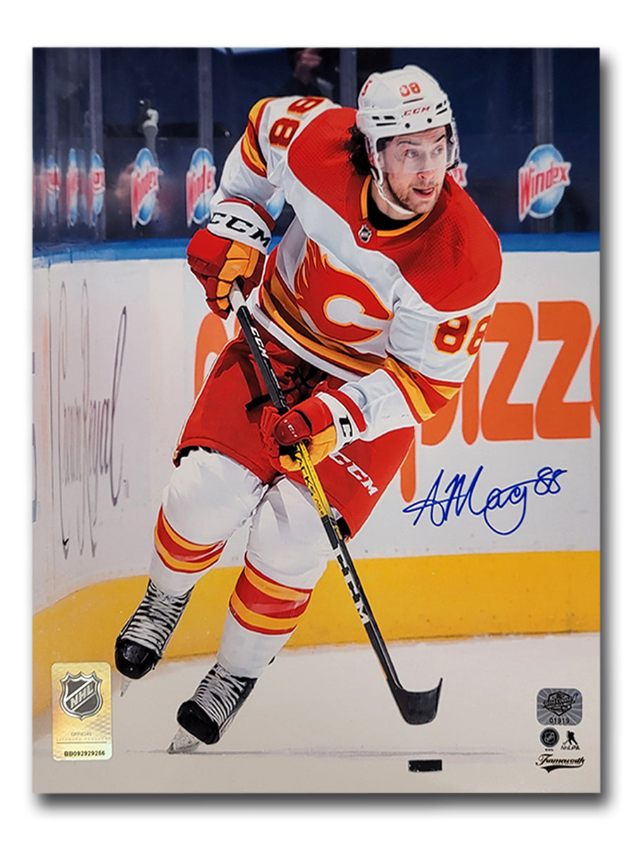Andrew Mangiapane Calgary Flames Autographed White 8x10 Photo