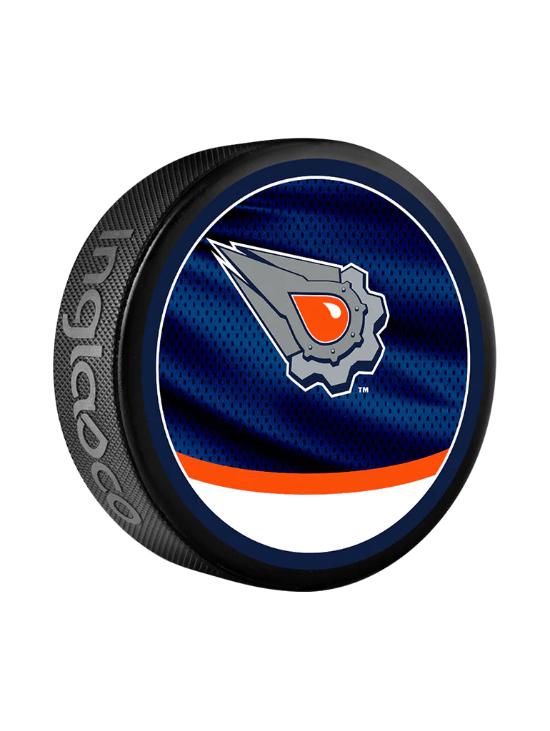 Pre-Order - Andrew Mangiapane Autographed Edmonton Oilers Reverse Retro Hockey Puck