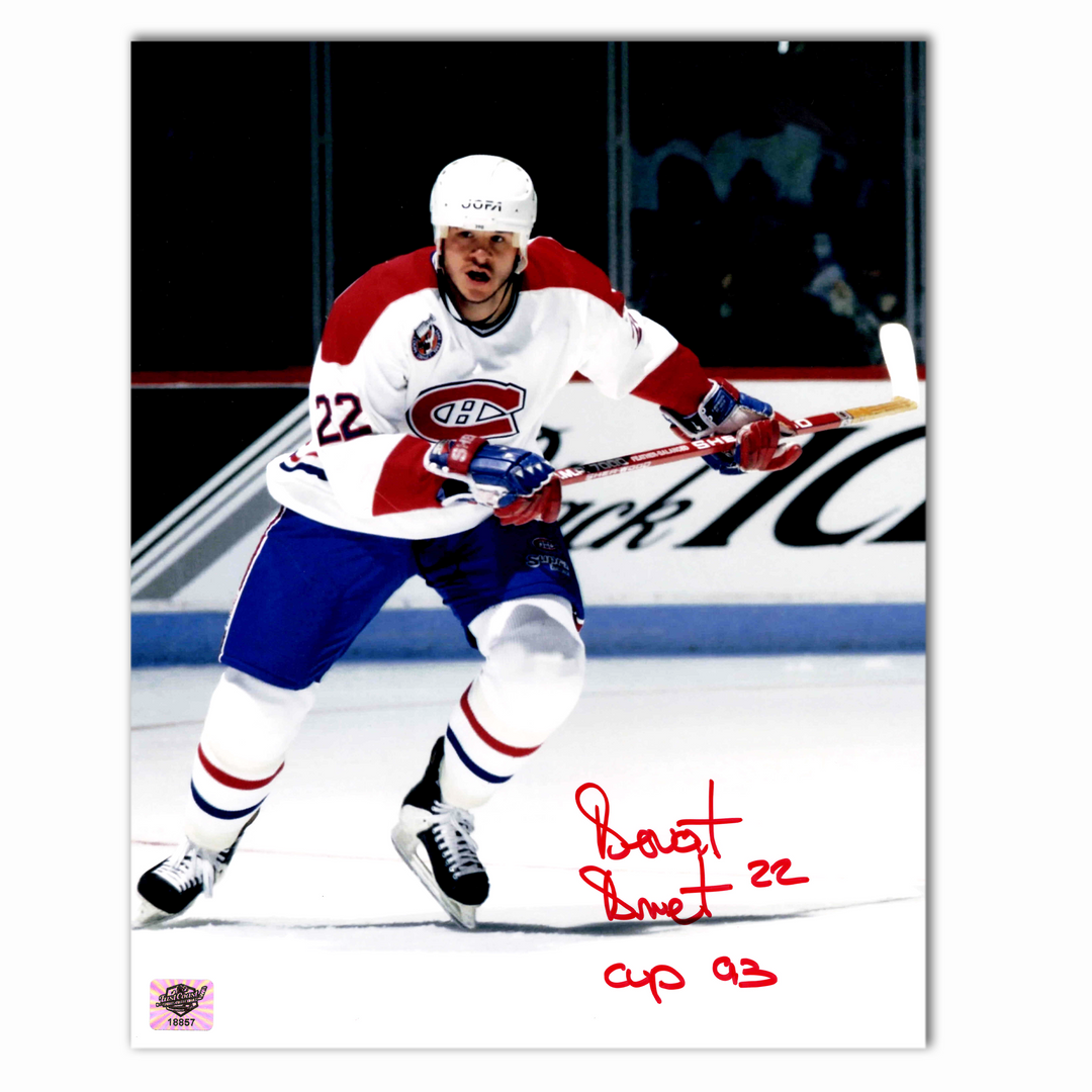 Benoit Brunet Autographed Montreal Canadiens Away 8x10 Photo