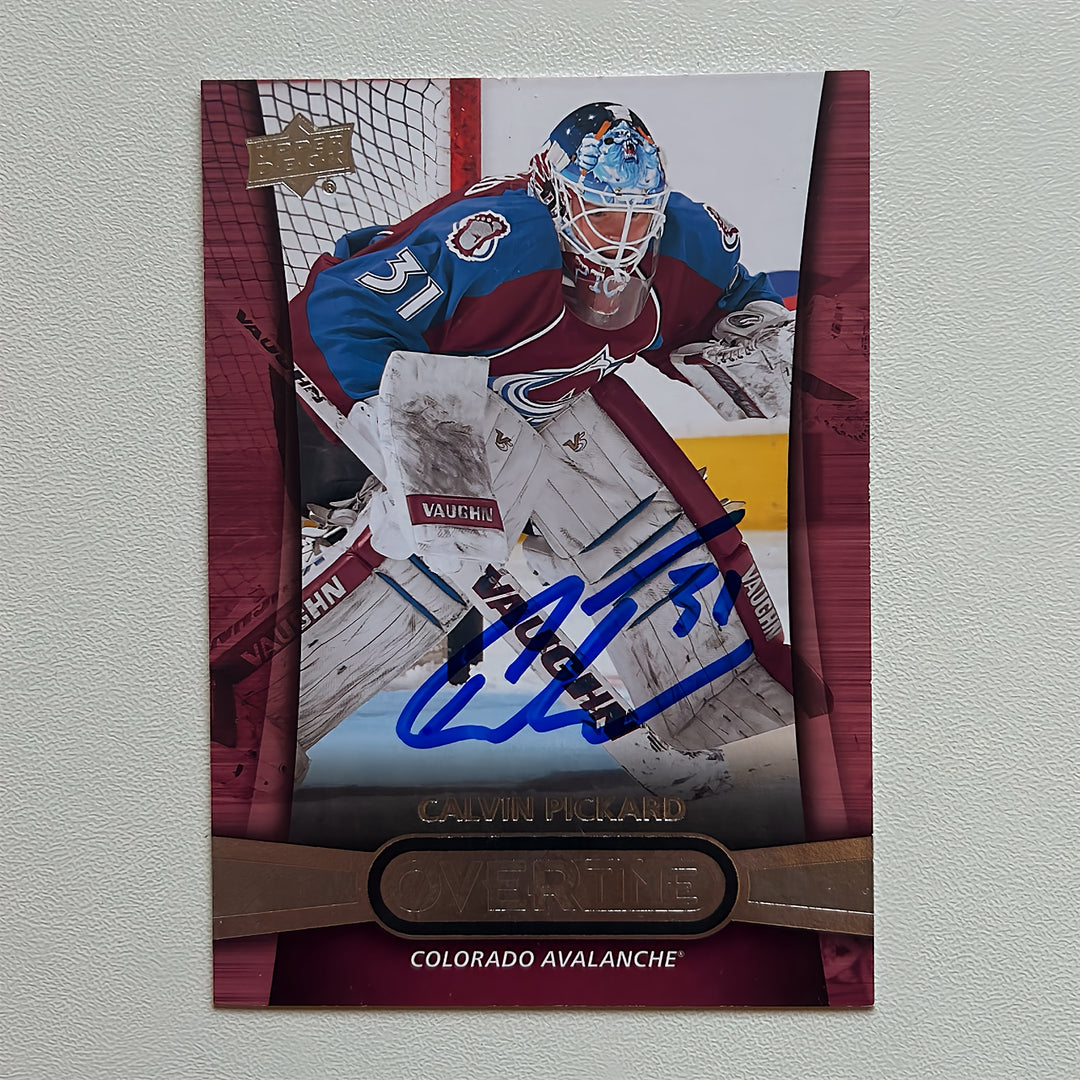 2013-14 UD Upper Deck Overtime #6 CALVIN PICKARD Autographed Rookie Card