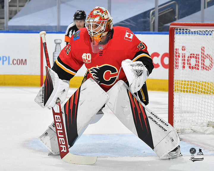 Pre-Order - Cam Talbot Autographed Calgary Flames Home 8x10 Photo