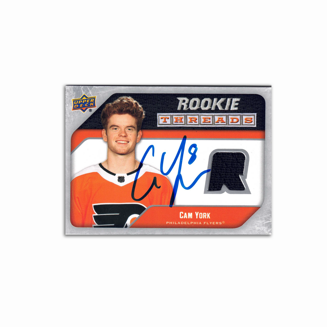 2021-22 UD Rookie Threads #RT-CY CAM YORK Autographed Jersey Card