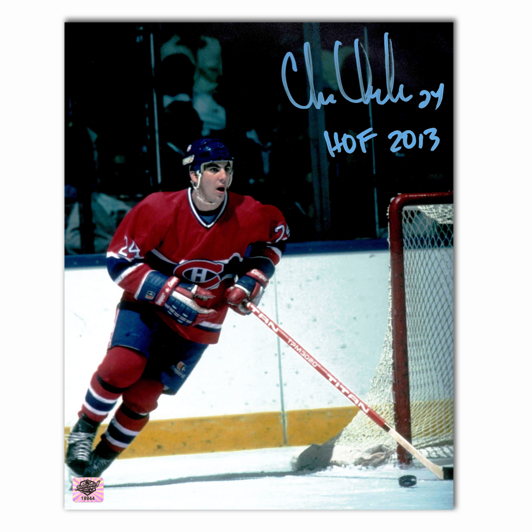 Chris Chelios Autographed Montreal Canadiens Home 8x10 Photo (HOF 13)