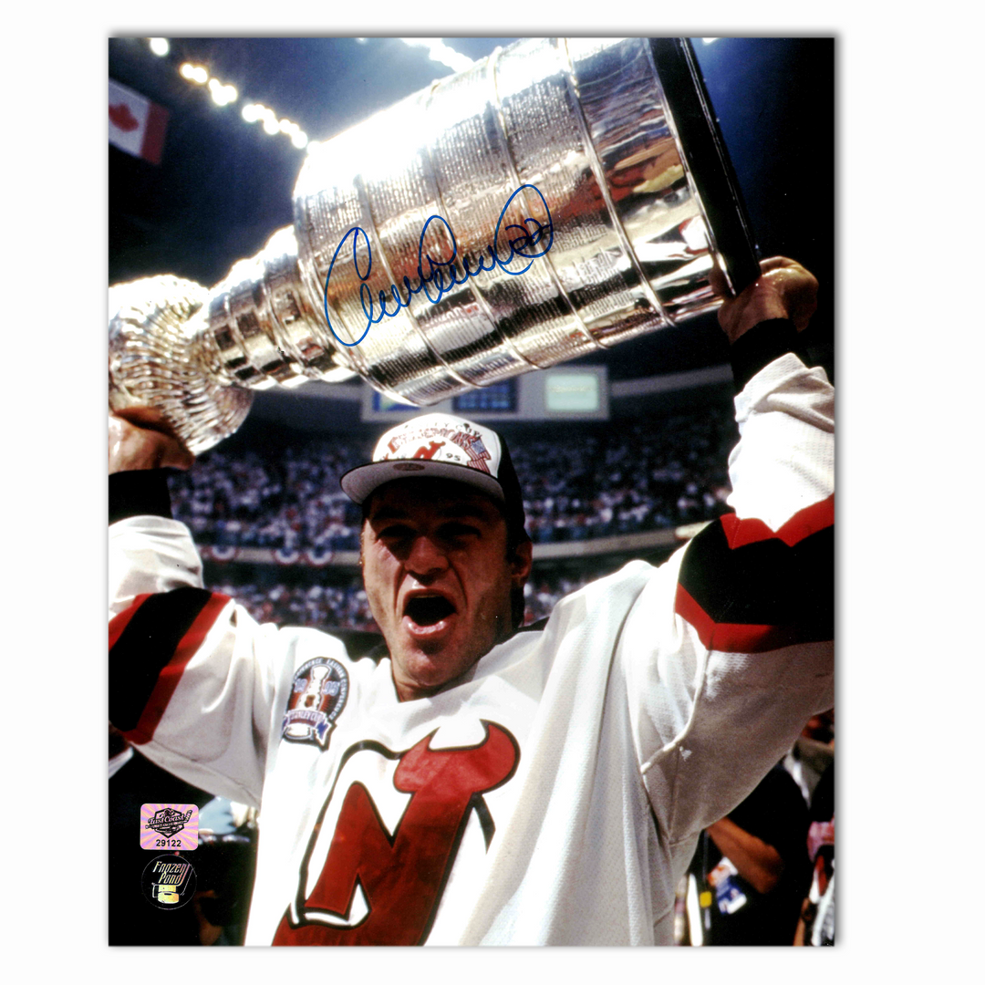 Claude Lemieux Autographed New Jersey Devils 1995 Stanley Cup 8x10 Photo