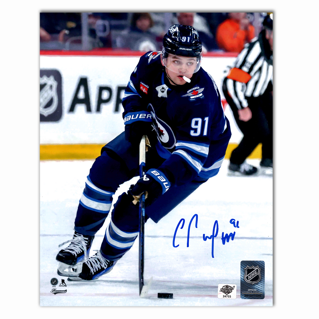 Cole Perfetti Autographed Winnipeg Jets Home 8x10 Photo