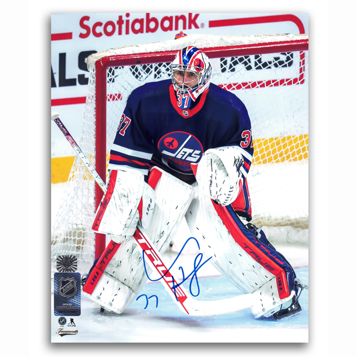Connor Hellebuyck Winnipeg Jets Autographed Alternate 8x10 Photo
