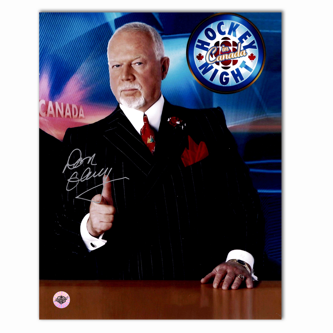 Don Cherry Autographed Hockey Night In Canada 8x10 Photo