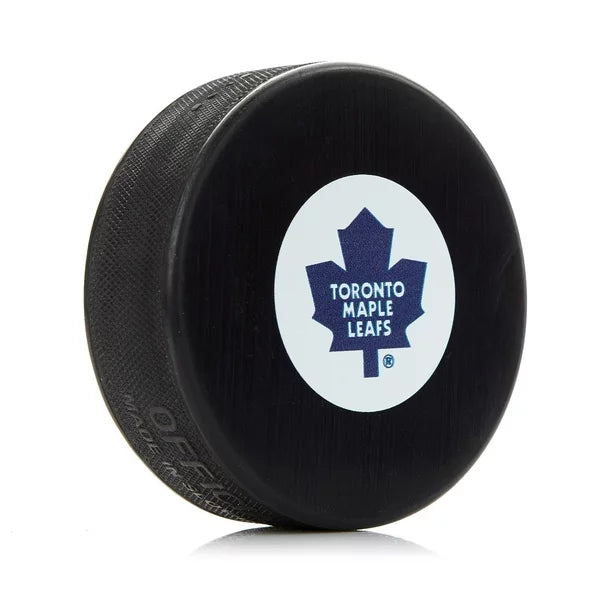 Pre-Order - Ed Belfour Autographed Toronto Maple Leafs Hockey Puck (Old Logo)