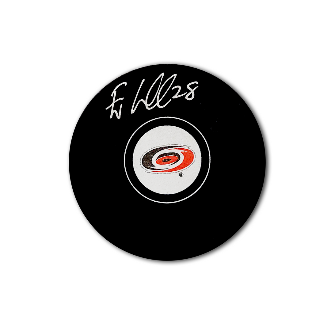 Elias Lindholm Carolina Hurricanes Autographed Puck