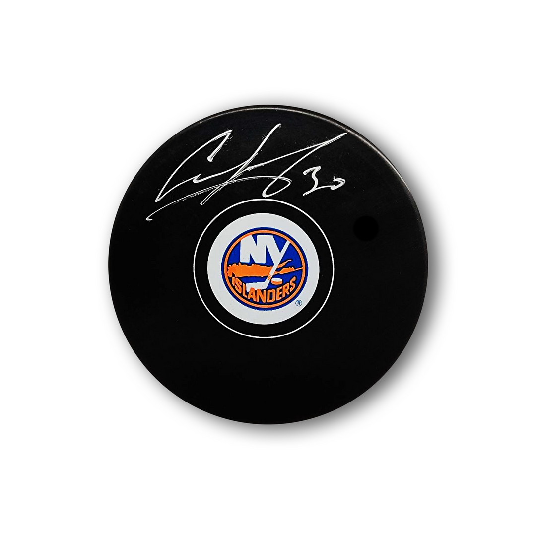 Ilya Sorokin Autographed New York Islanders Hockey Puck