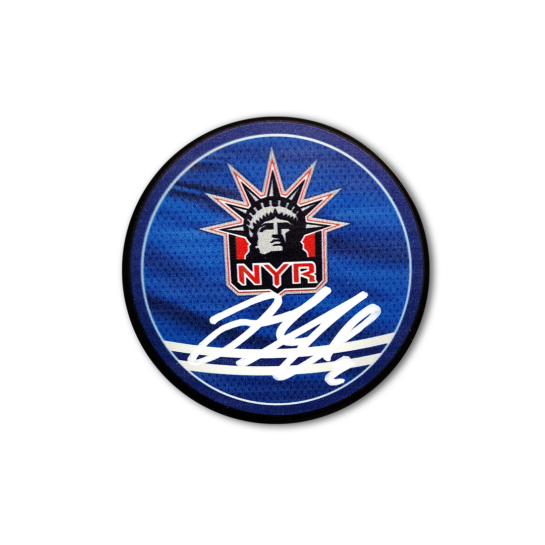 Jacob Trouba Autographed New York Rangers Reverse Retro 2.0 Hockey Puck