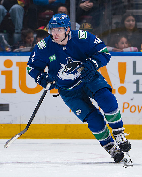 Pre-Order - Jake Debrusk Autographed Vancouver Canucks Home 8x10 Photo