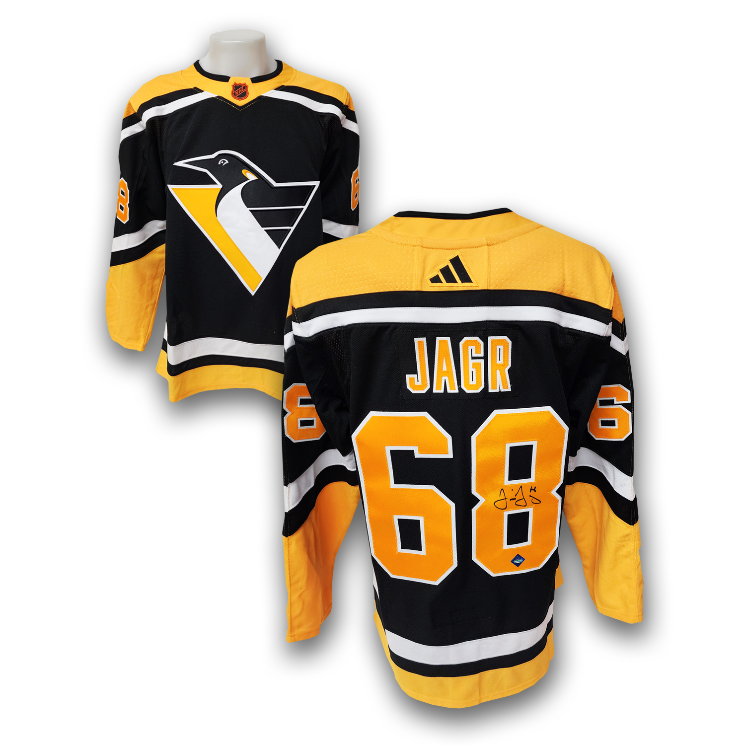 Jaromir Jagr Pittsburgh Penguins Autographed Reverse Retro
