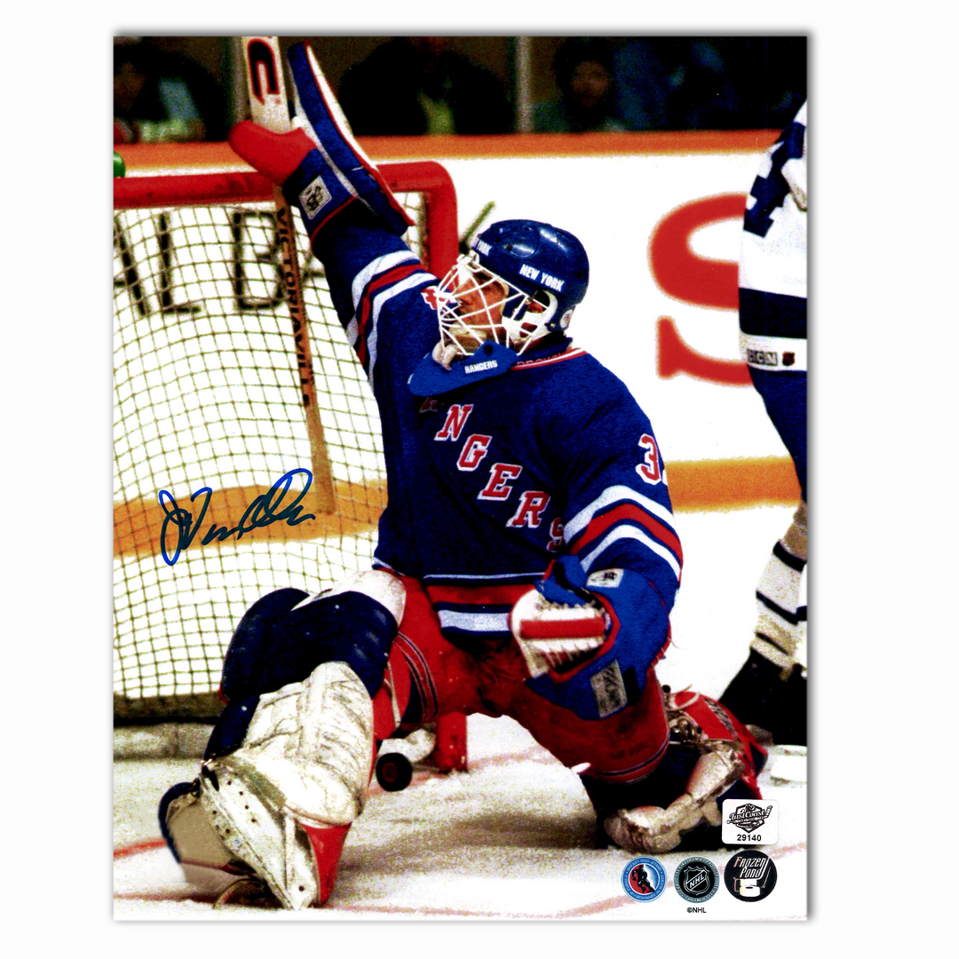 John Vanbiesbrouck Autographed New York Rangers 8x10 Photo