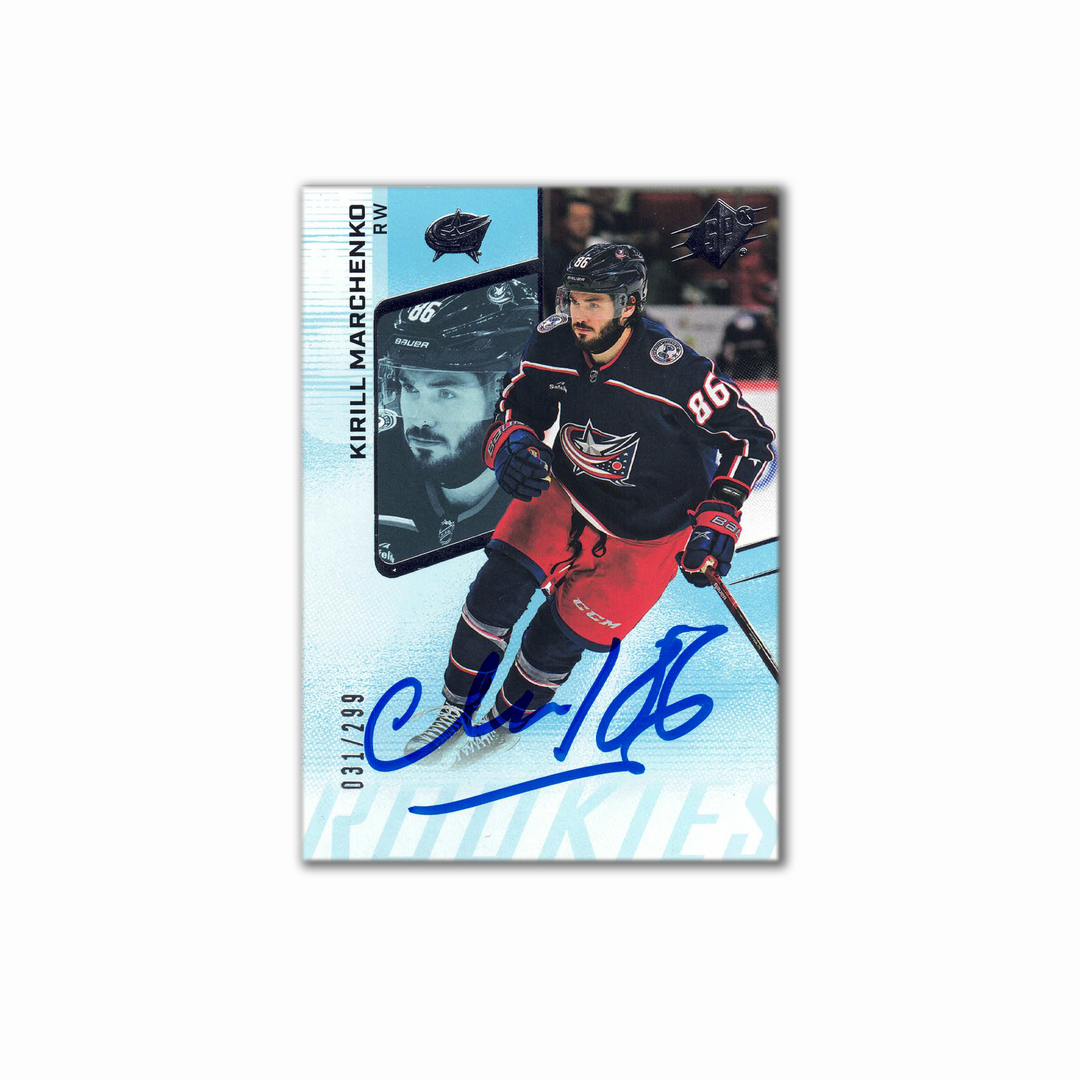 2022-23 UD SPX #176 KIRILL MARCHENKO Autographed Rookie Card 031/299