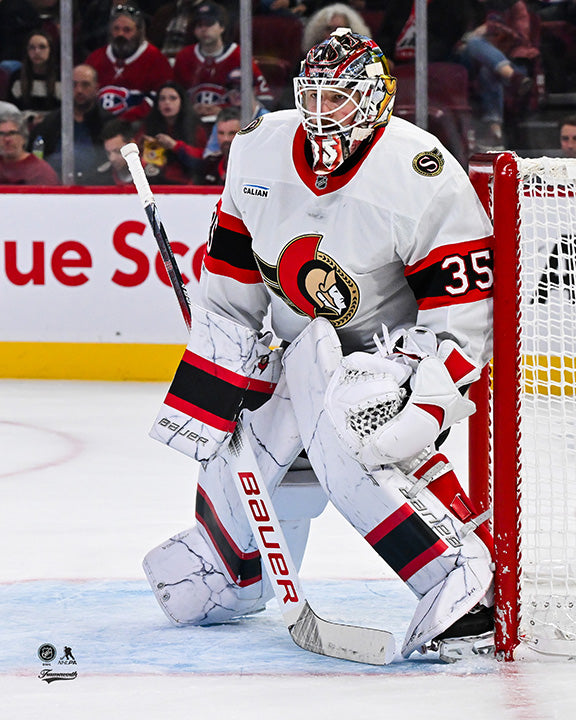 Pre-Order - Linus Ullmark Autographed Ottawa Senators Away 8x10 Photo