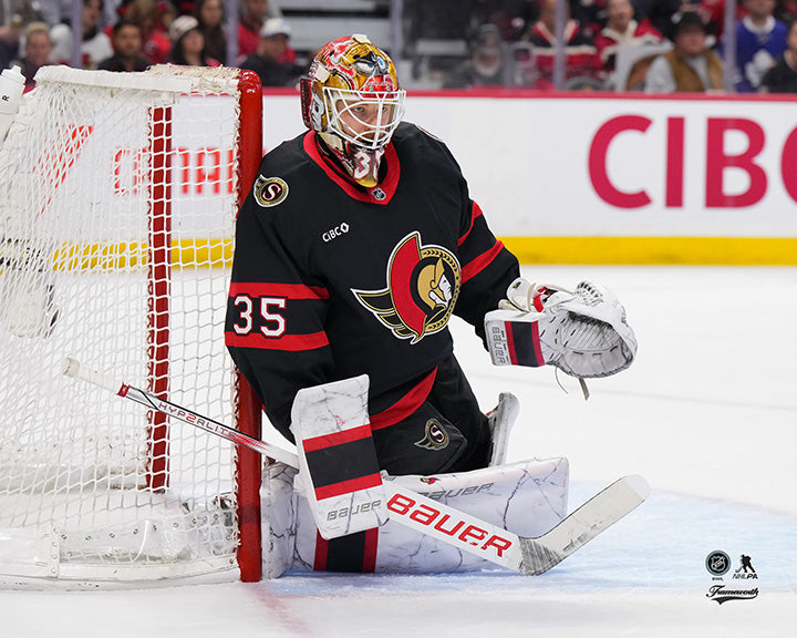 Pre-Order - Linus Ullmark Autographed Ottawa Senators Home 8x10 Horizontal Photo