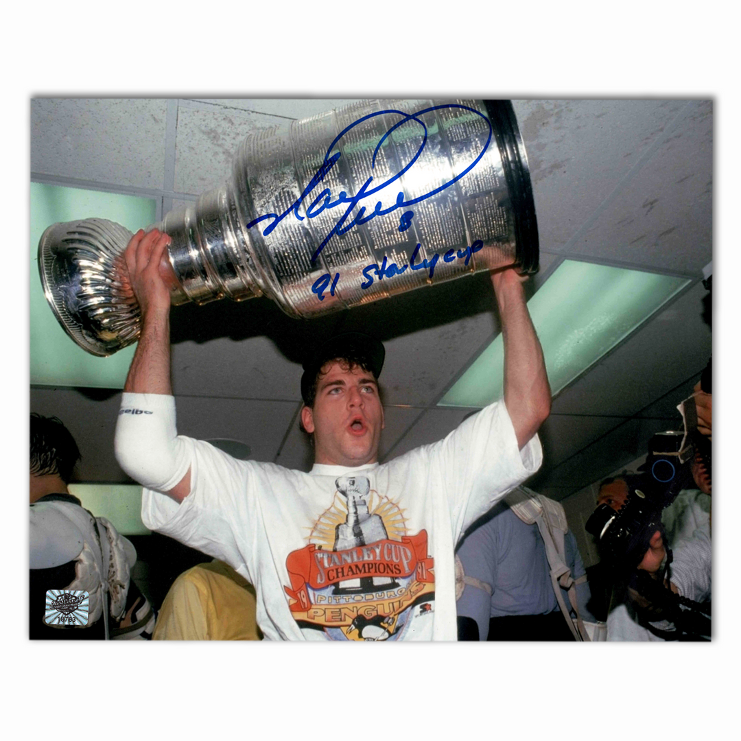 Mark Recchi Autographed Pittsburgh Penguins Stanley Cup 8x10 Photo