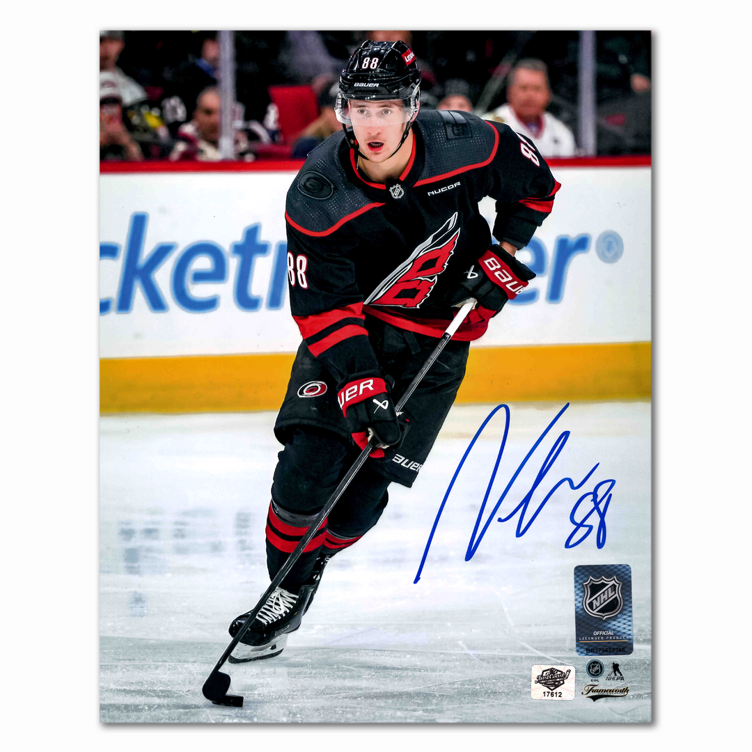 Martin Necas Autographed Carolina Hurricanes Home 8x10 Photo