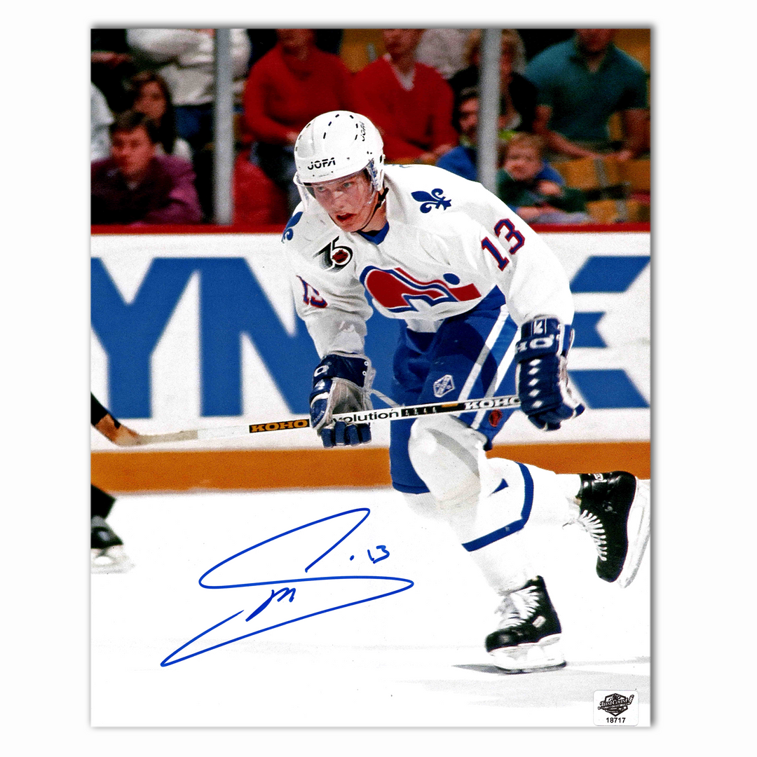 Mats Sundin Autographed Quebec Nordiques Away 8x10 Photo