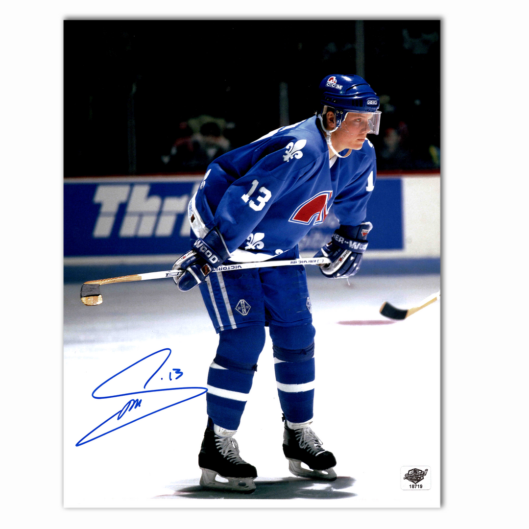 Mats Sundin Autographed Quebec Nordiques Home 8x10 Photo