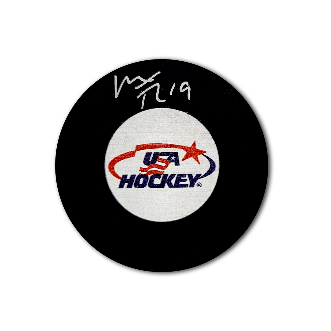 Matthew Tkachuk Team USA Autographed Hockey Puck