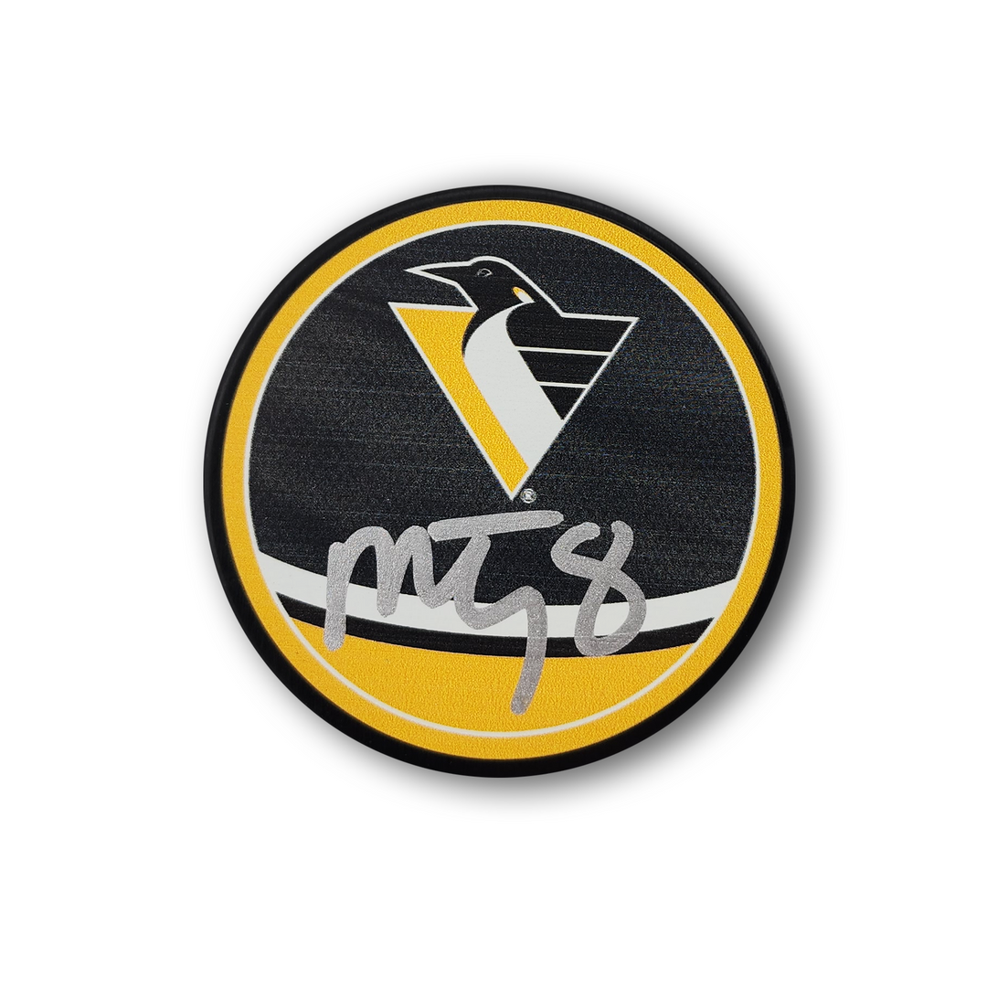 Michael Bunting Autographed Pittsburgh Penguins Reverse Retro Hockey Puck