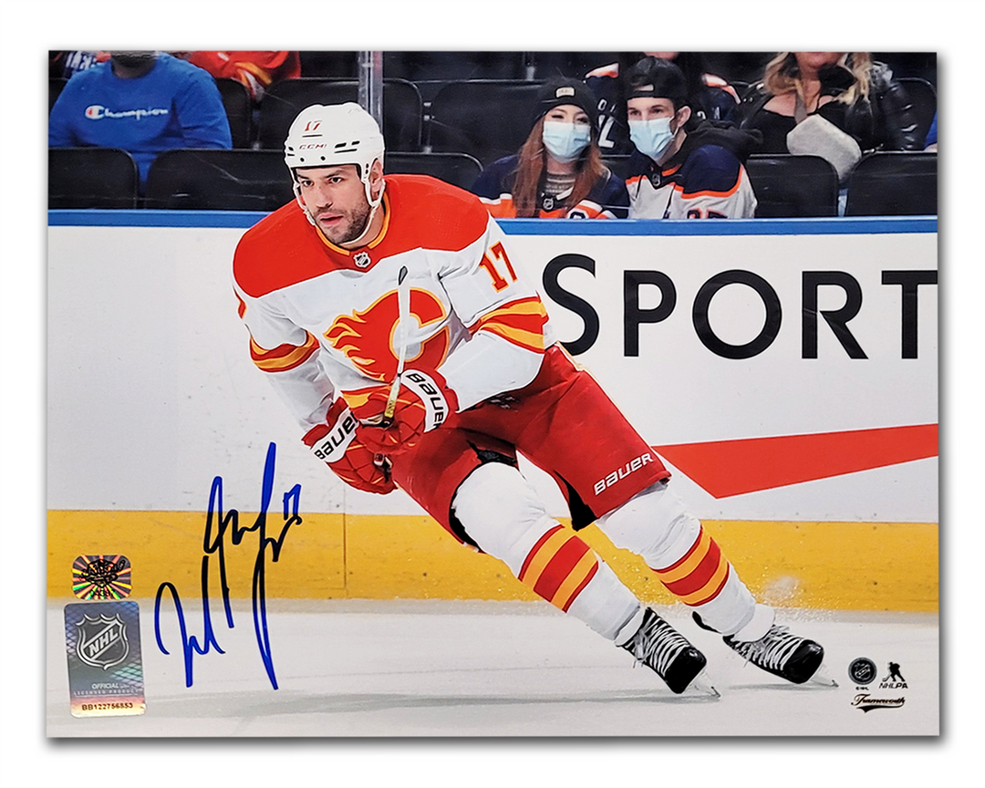 Milan Lucic Calgary Flames Away Autographed 8x10 Photo