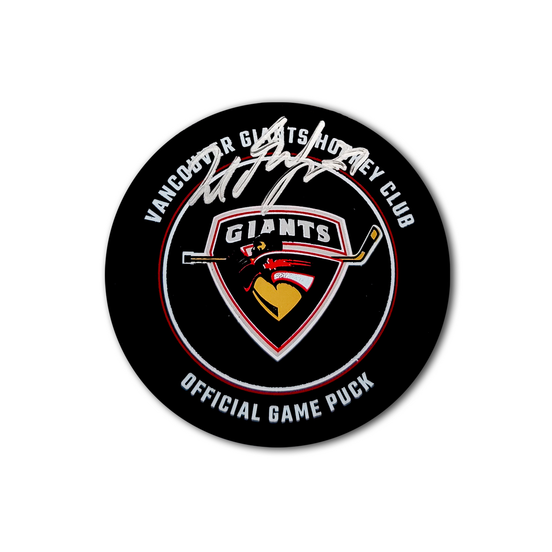 Milan Lucic Vancouver Giants Official Autographed Hockey Puck