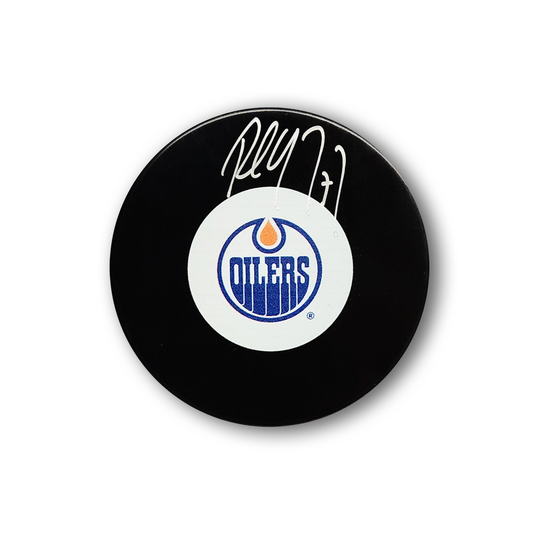 Paul Coffey Autographed Edmonton Oilers Hockey Puck