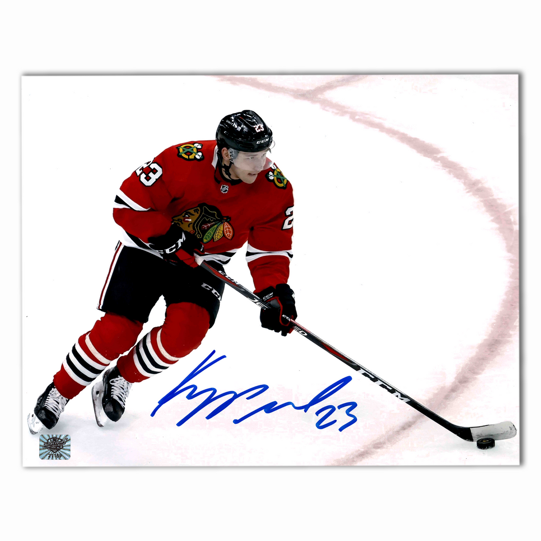 Philipp Kurashev Autographed Chicago Black Hawks 8x10 Photo
