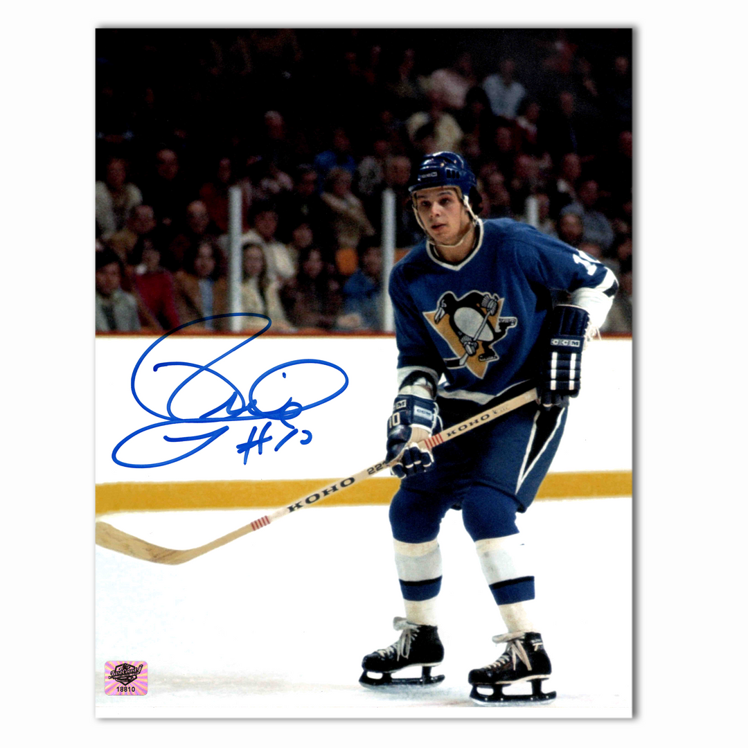 Pierre Larouche Autographed Pittsburgh Penguins 8x10 Photo