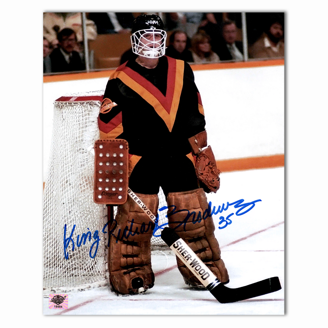 Richard Brodeur Autographed Vancouver Canucks 8x10 Photo