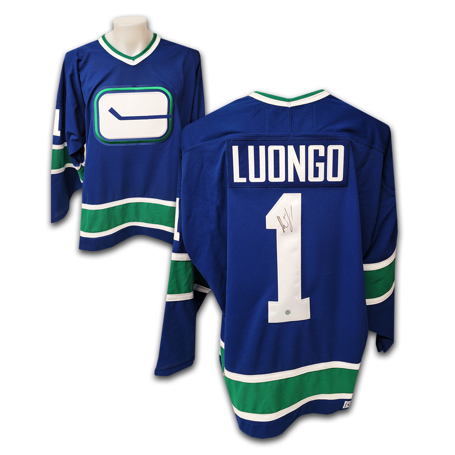 Roberto Luongo Vancouver Canucks Blue CCM Jersey East Coast Sports Collectibles