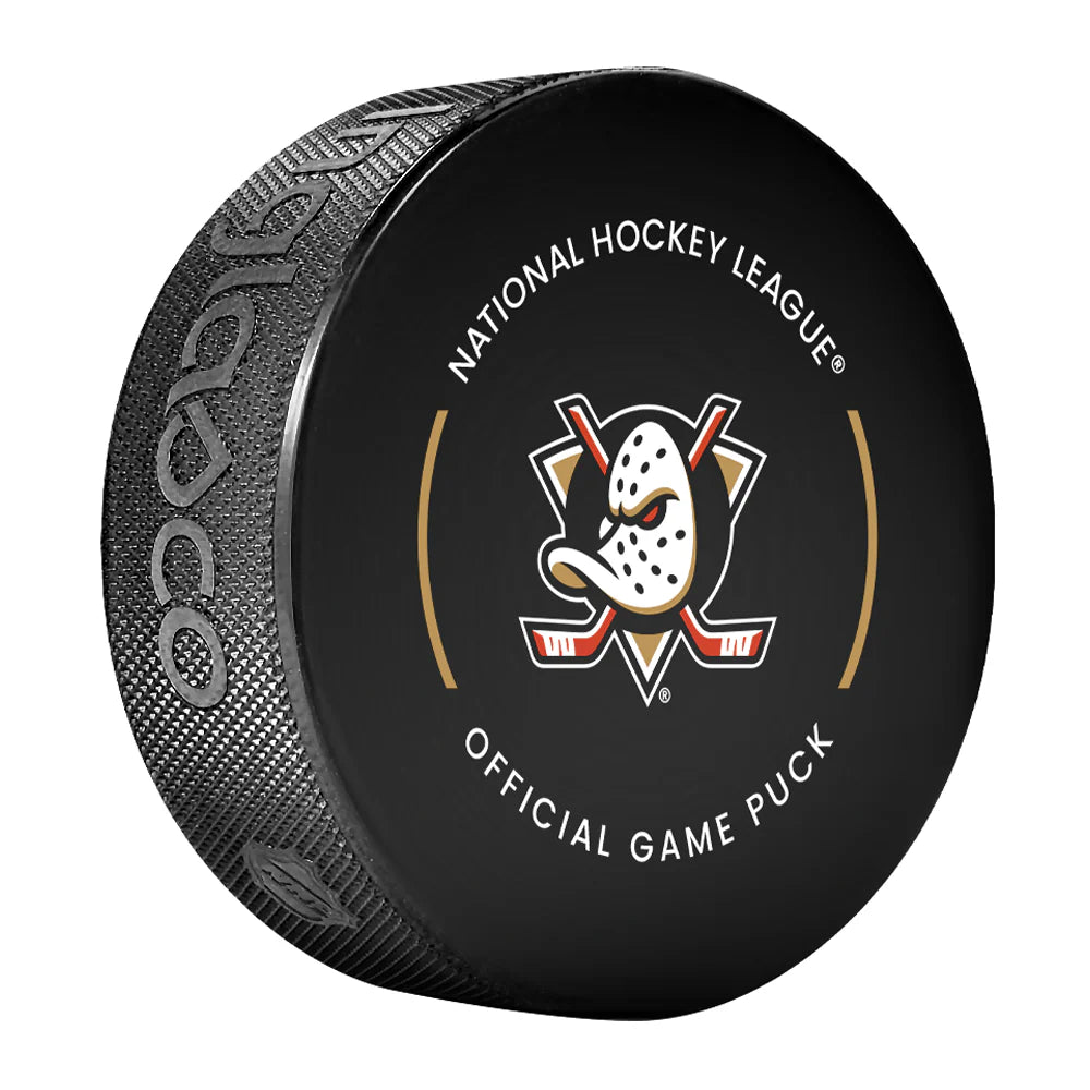 Pre-Order - Sam Steel Autographed Anaheim Ducks Official Hockey Puck