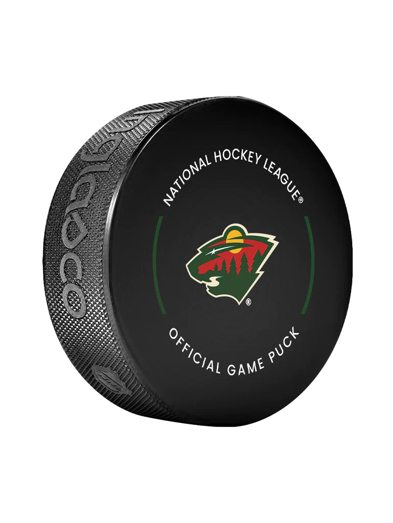 Pre-Order - Sam Steel Autographed Minnesota Wild Official Hockey Puck