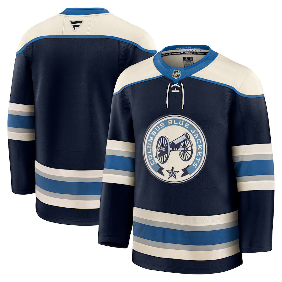 Pre-Order - Sean Monahan Autographed Columbus Blue Jackets Alternate Fanatics Premium Jersey