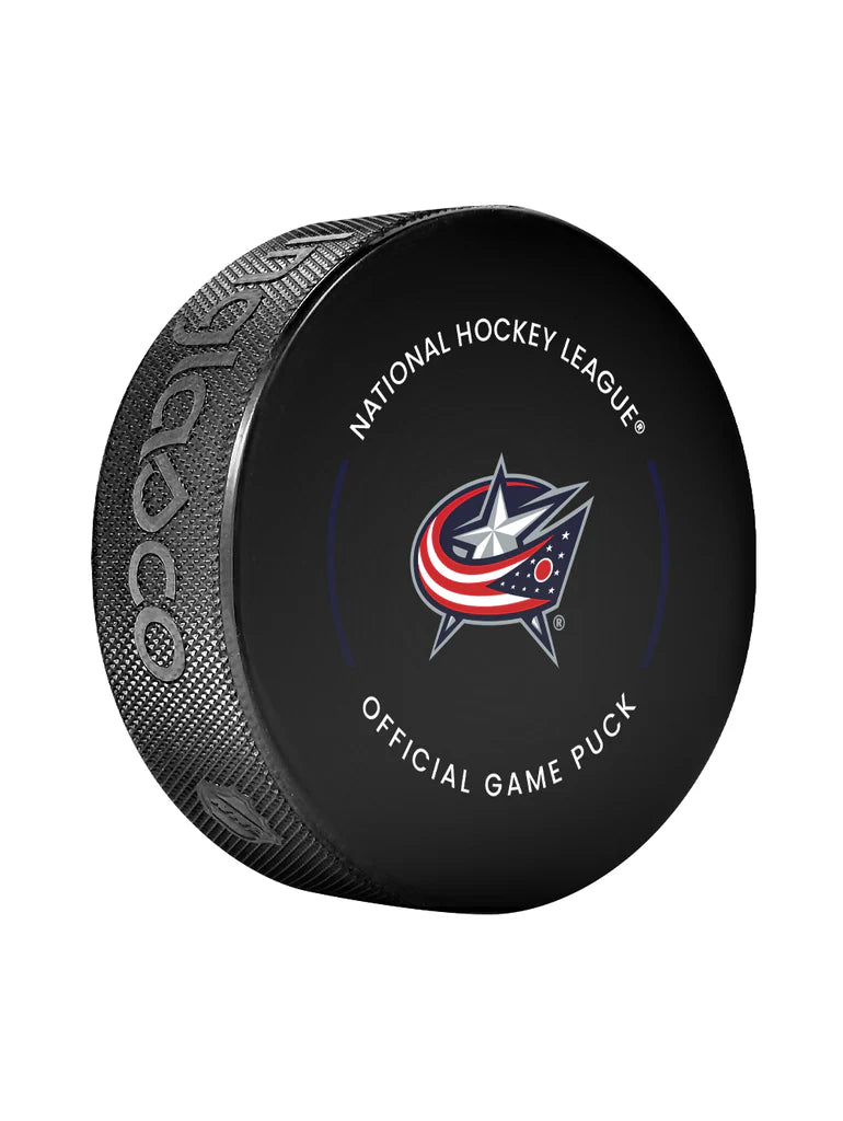 Pre-Order - Sean Monahan Autographed Columbus Blue Jackets Official Hockey Puck