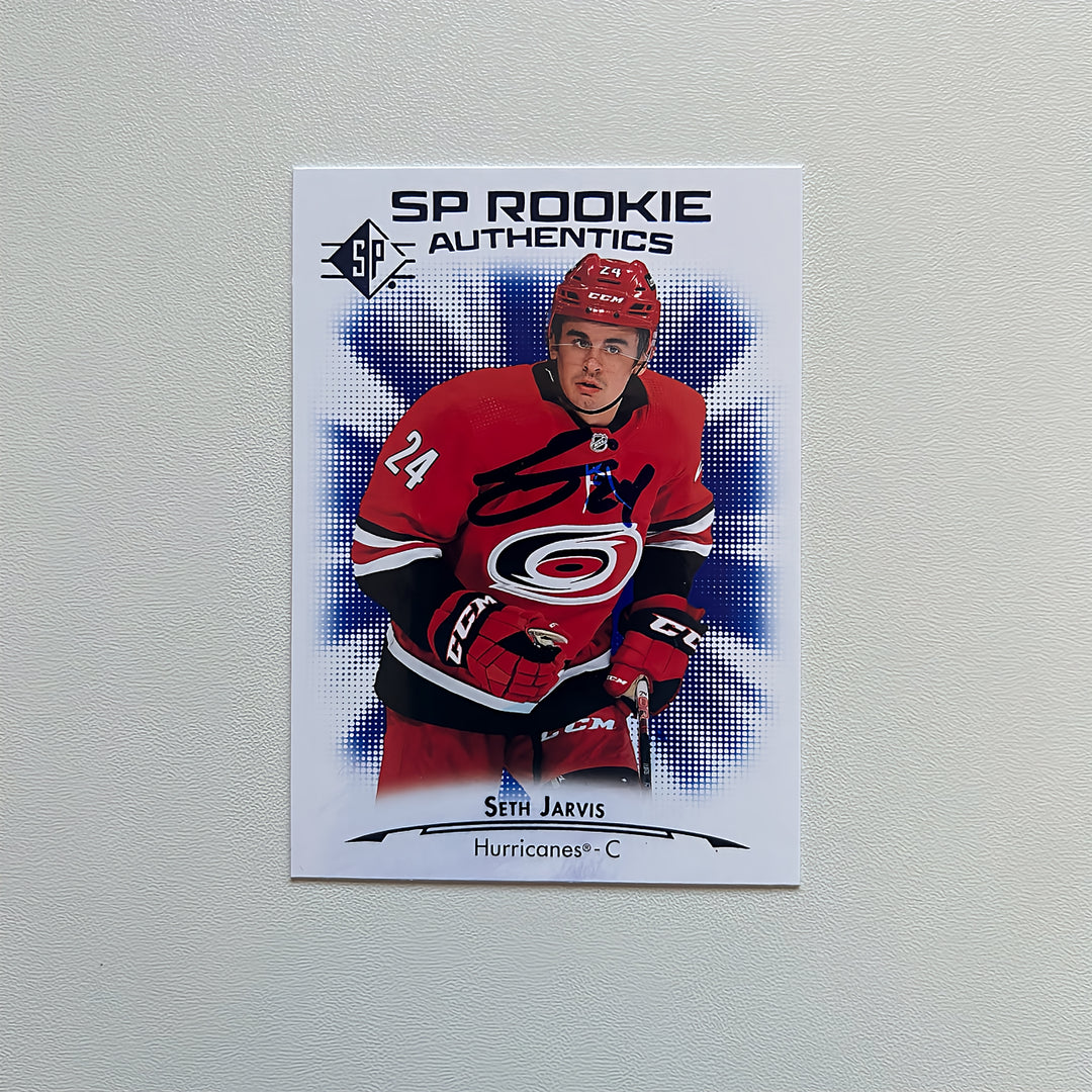 2021-22 UD SP Authentics #139 SETH JARVIS Autographed Rookie Card