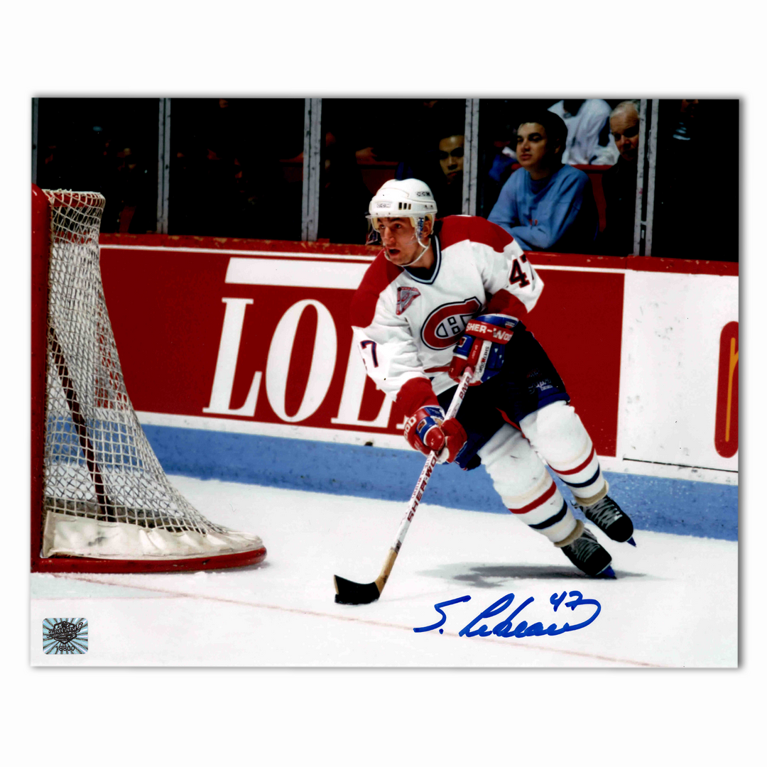 Stephane Lebeau Autographed Montreal Canadiens Away 8x10 Photo