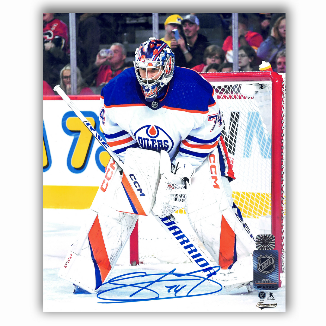 Stuart Skinner Edmonton Oilers Autographed Away 8x10 Photo