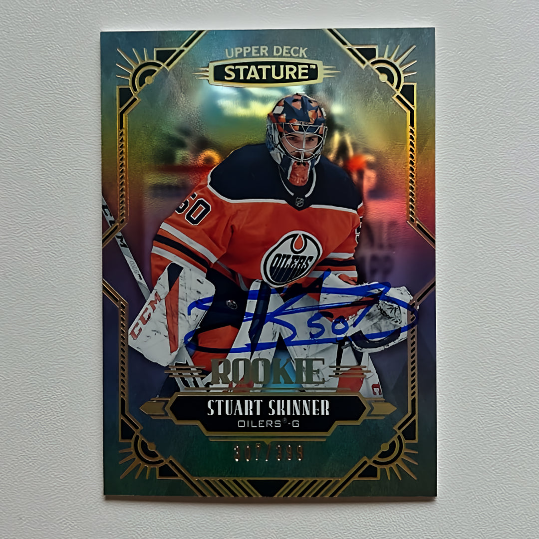 2020-21 UD Stature #120 STUART SKINNER Autographed Rookie Card - 307/399