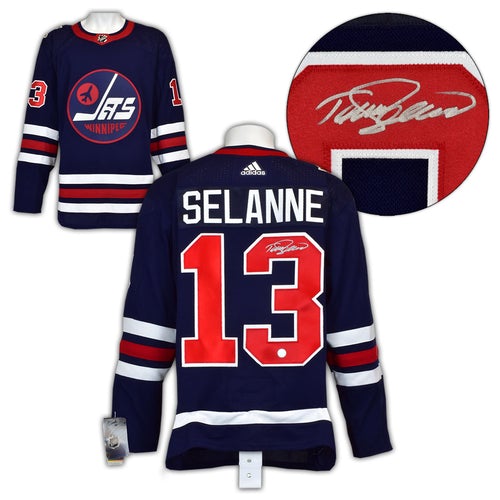 Teemu Selanne Winnipeg Jets Autographed Vintage Adidas Jersey