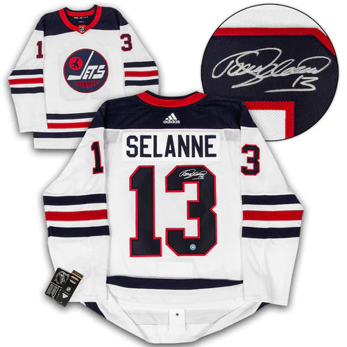 Teemu Selanne Winnipeg Jets Autographed Heritage Adidas Authentic