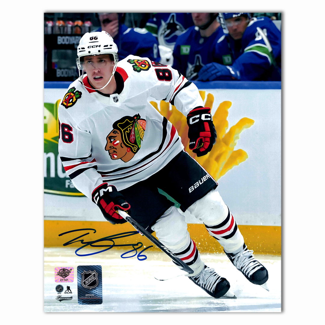 Teuvo Teravainen Autographed Chicago Black Hawks Away 8x10 Photo
