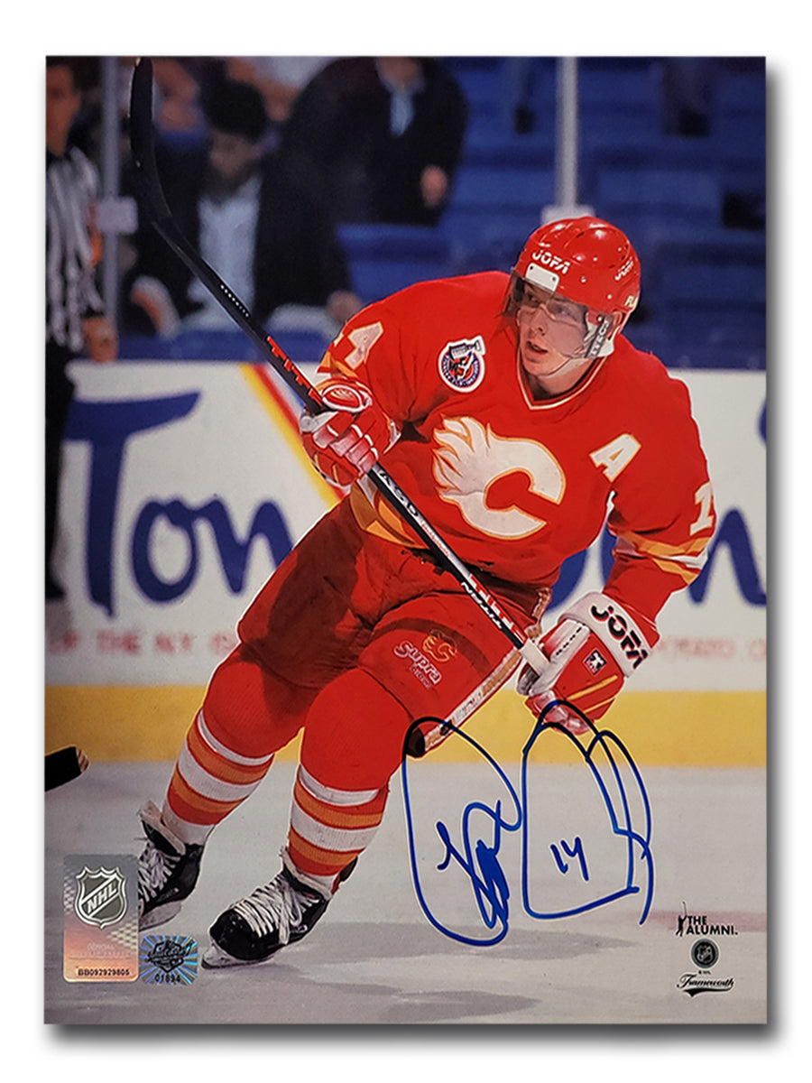 Theo Fleury Calgary Flames Autographed Action Shot 8x10 Photo
